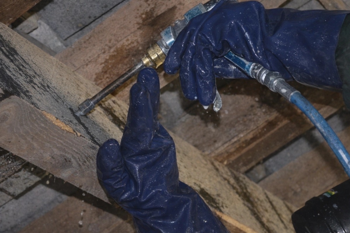 traitement charpente injection insectes xylophages